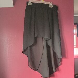 No Boundaries Black Asymmetrical Maxi Skirt